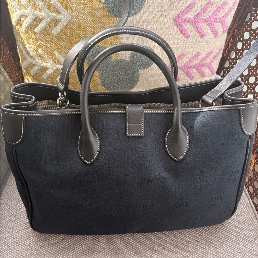 Dooney & Bourke Black Canvas Shoulder Bag